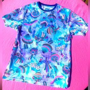 Mushroom Shirt Adult Medium Hippy Trippy Top